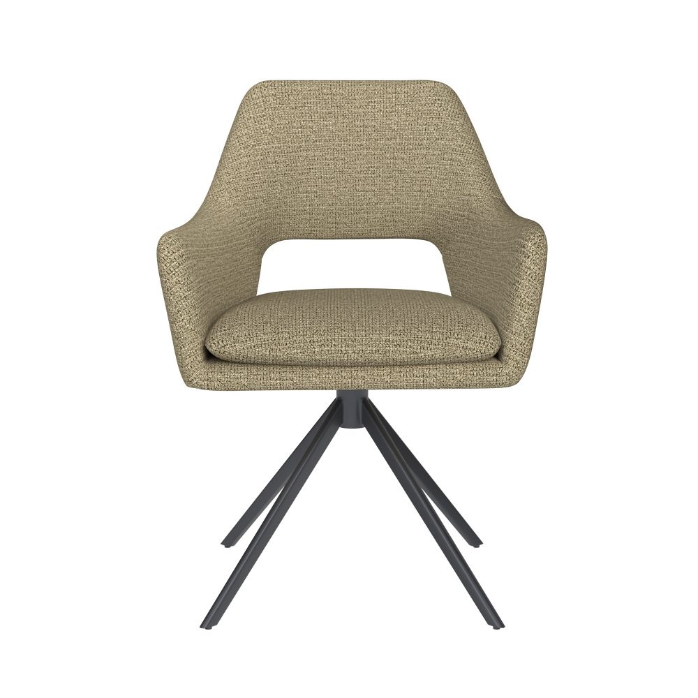Chair Mos Green Metal Swivel