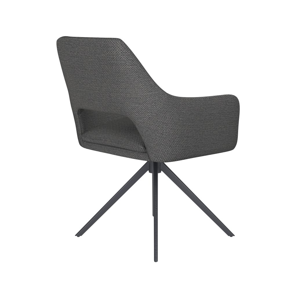 Chair Mos Grey Metal Swivel