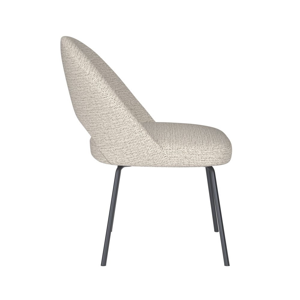 Chair Mick Off-White 4 Metal Legs