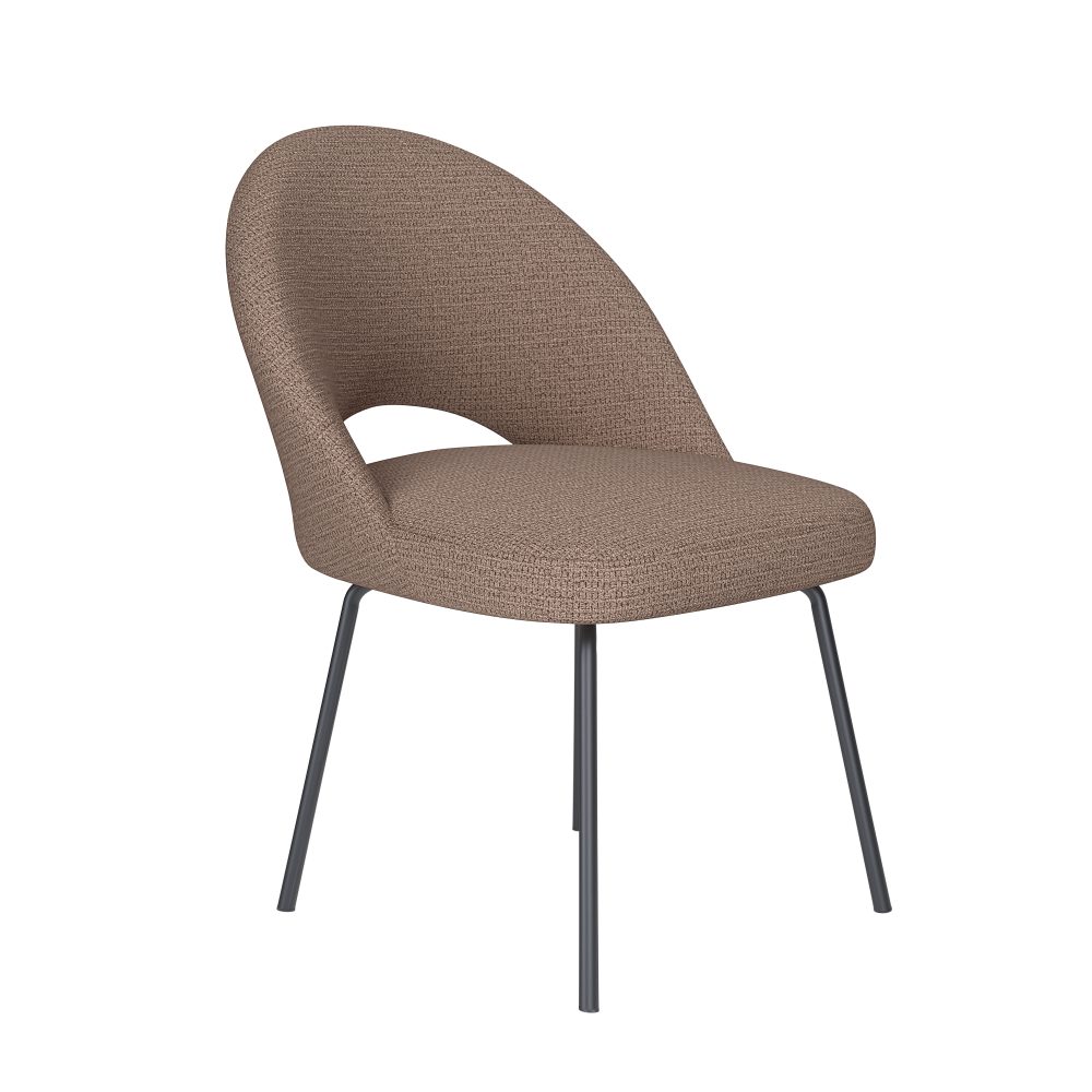 Chair Mick Taupe 4 Metal Legs
