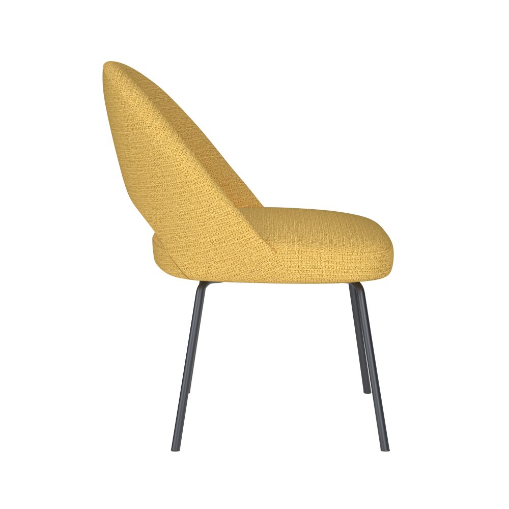 Chair Mick Ochre 4 Metal Legs