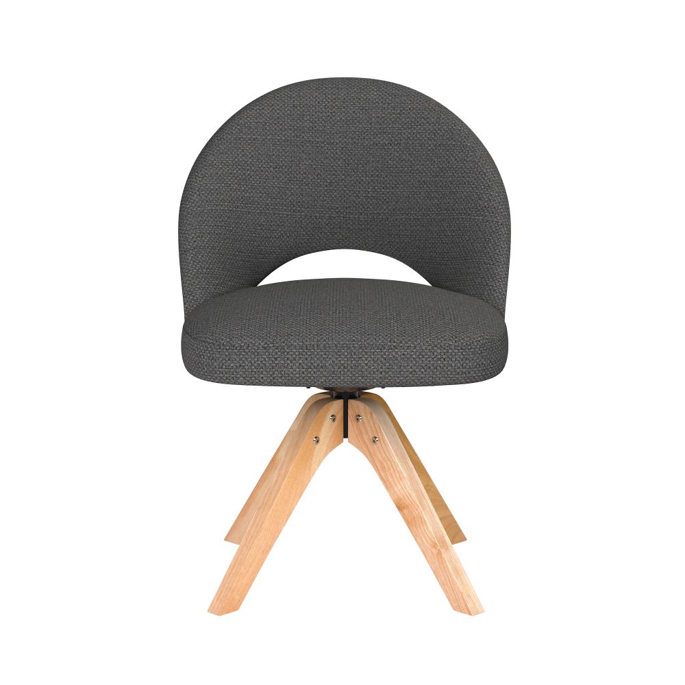 Chair Mick Grey Wooden Swivel