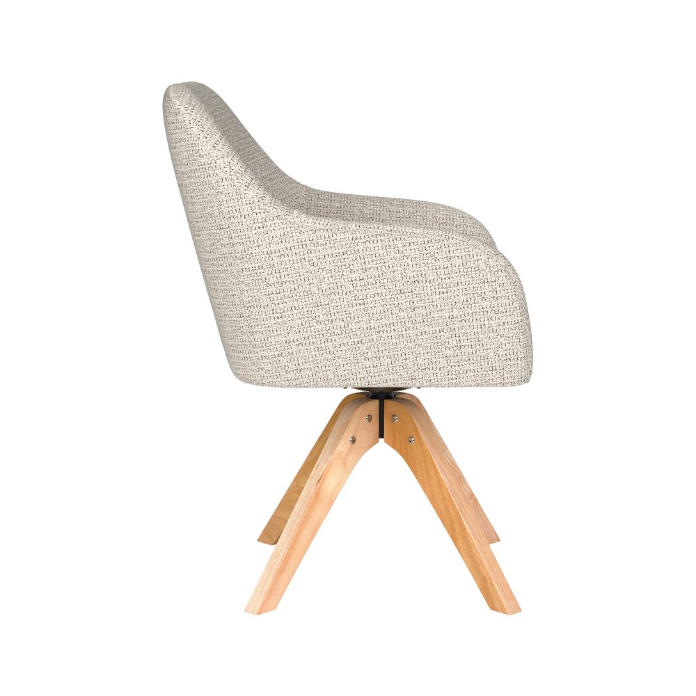 Chair Otis Off-White Wooden Swivel
