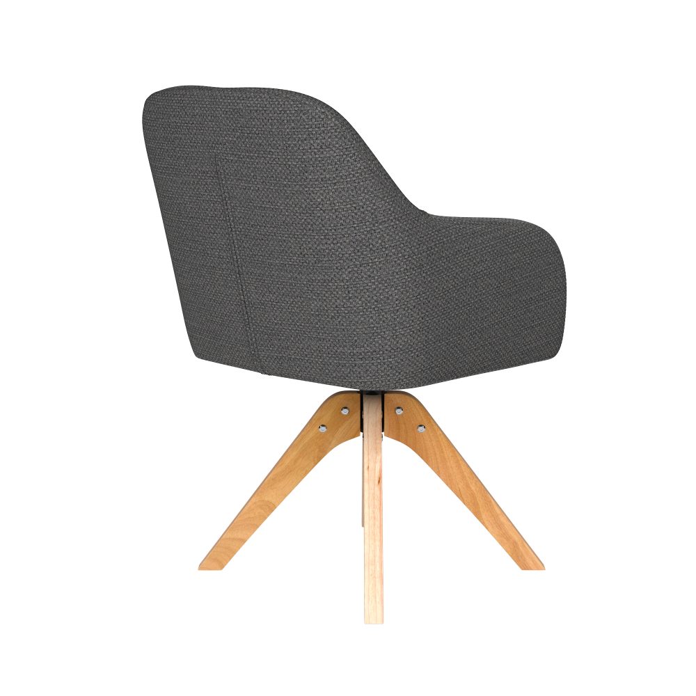 Chair Otis Grey Wooden Swivel