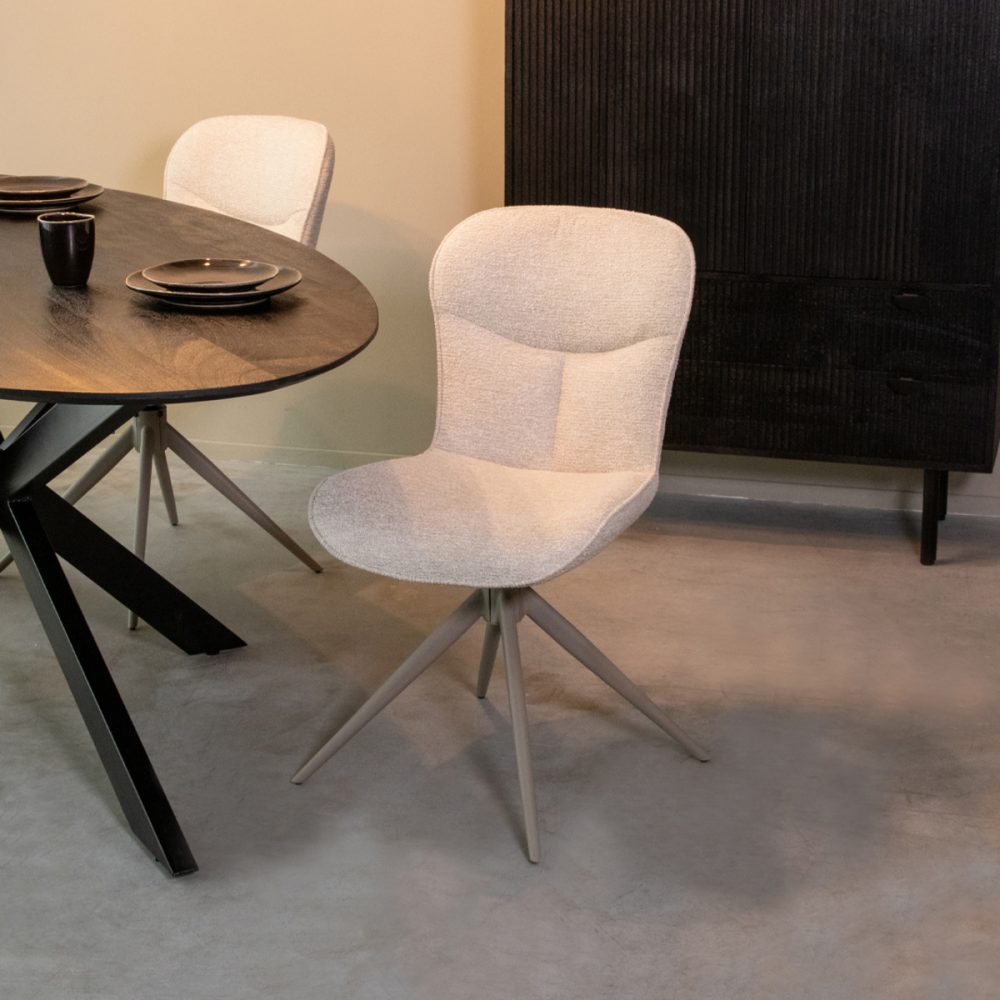 Eetkamerstoel Thorben - Naturel - Canyon - Taupe Frame
