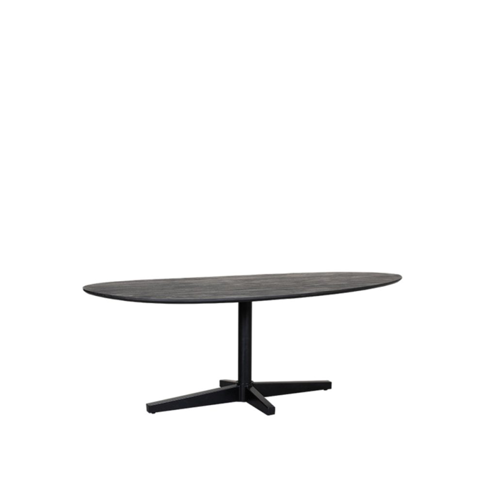 Eetkamertafel Rosie - Zwart - Mangohout - 180x100 cm