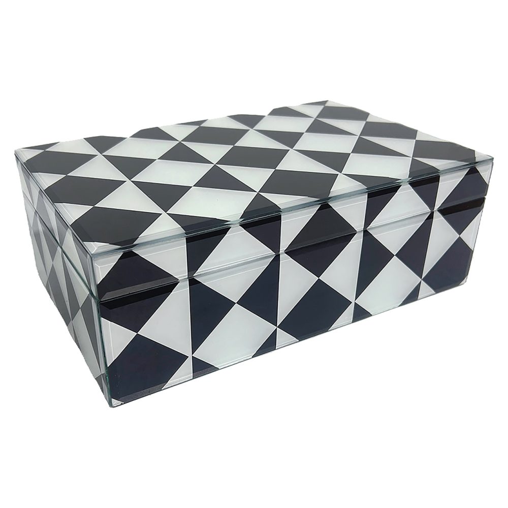 Opbergbox Silas klein (Black/white)
