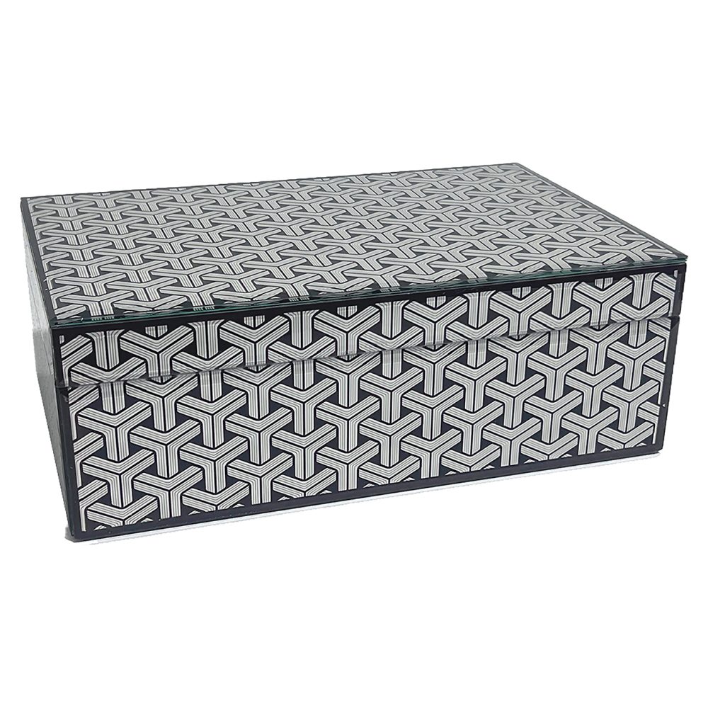 Opbergbox Feliz klein (Black/white)