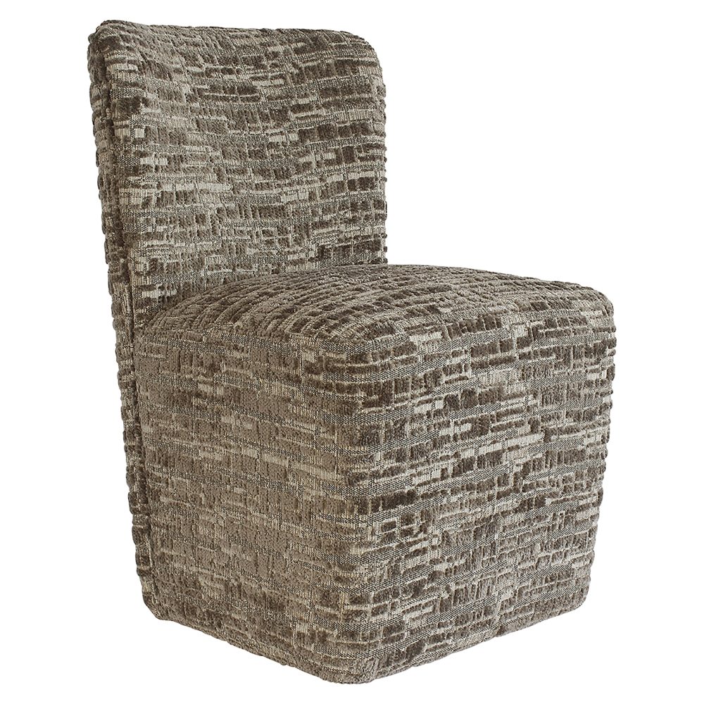 Stoel Lorain met wieltjes greige dalia (Dalia 45 Greige)