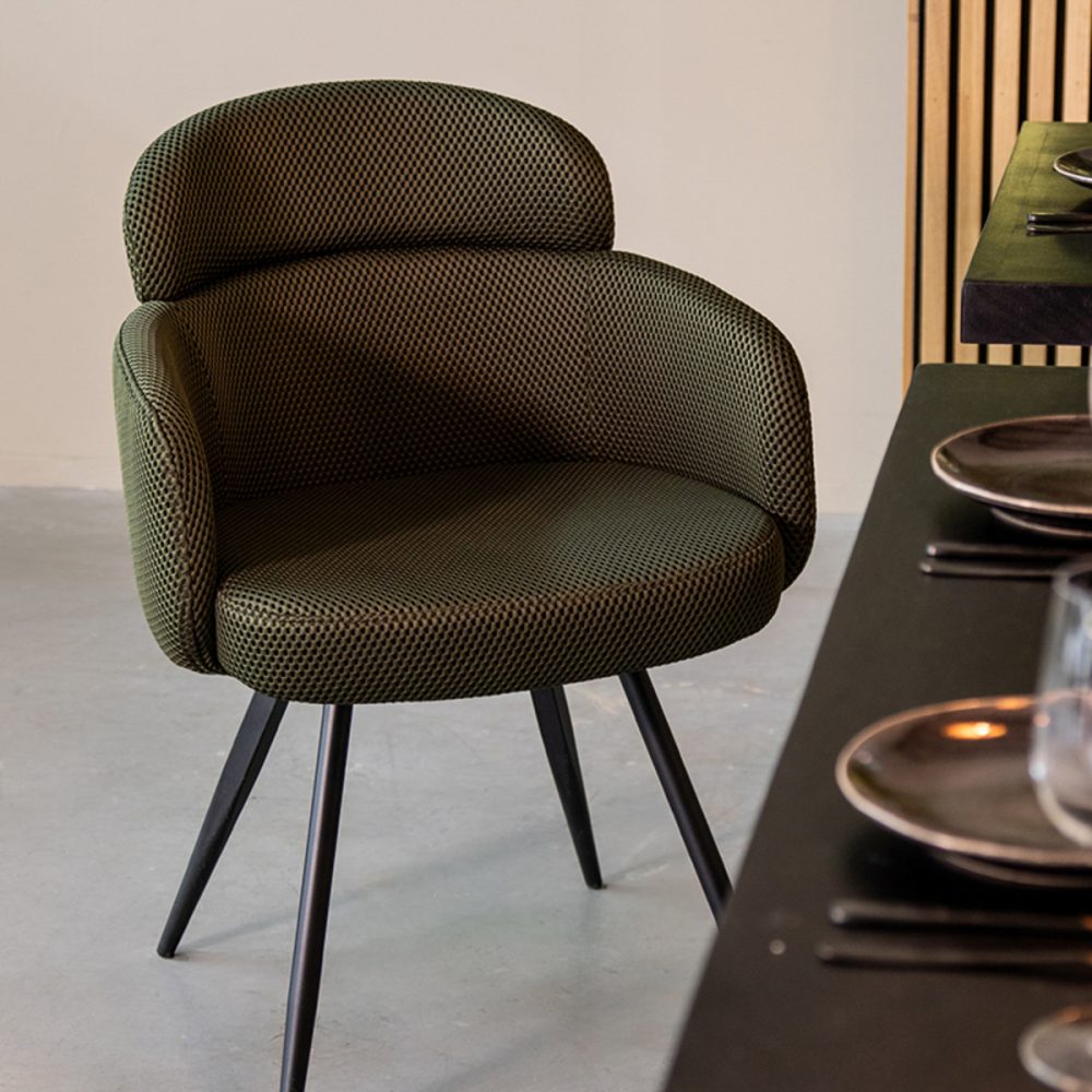 Eetkamerstoel Dinner - Hunter - Breathe - Black Frame