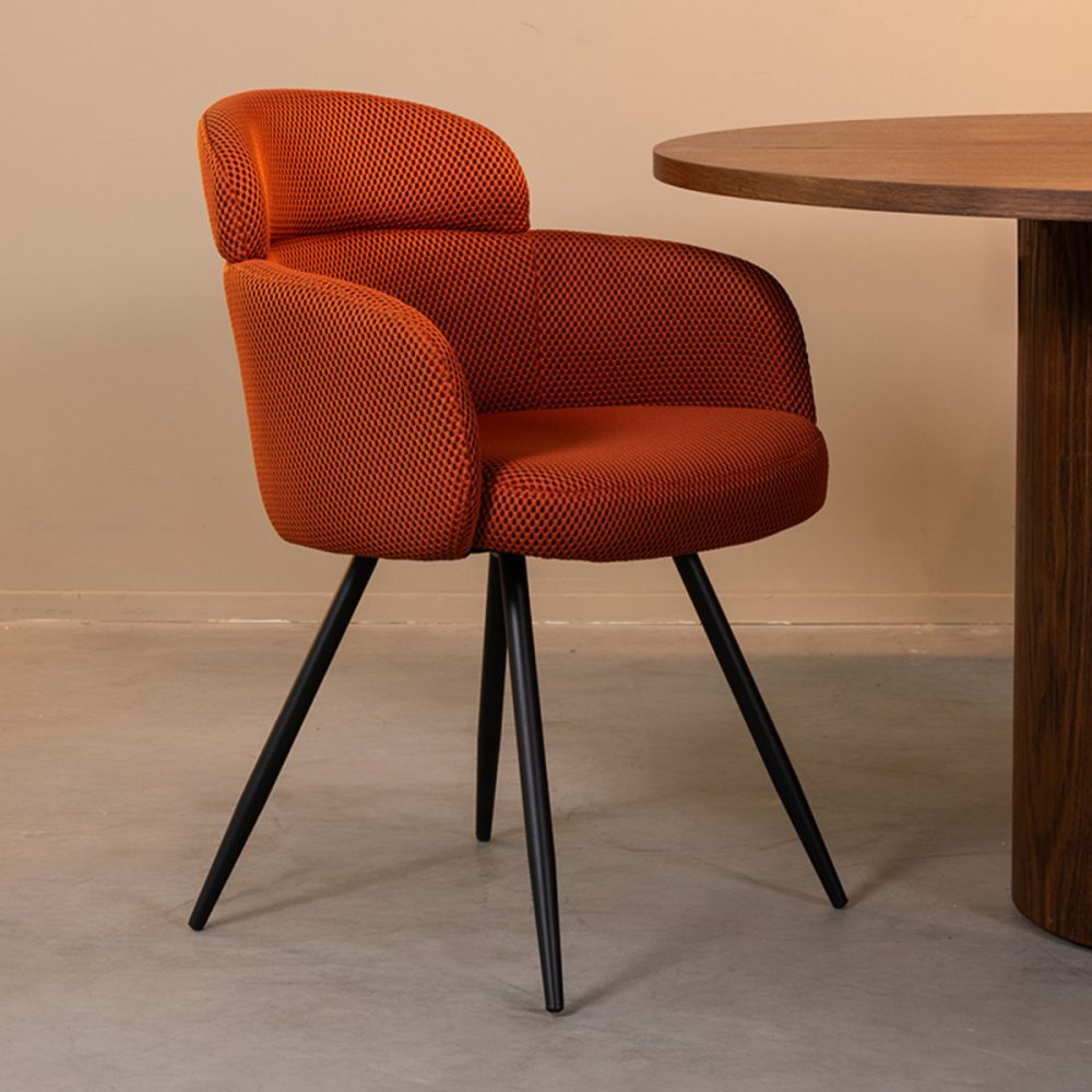 Eetkamerstoel Dinner - Rust - Breathe - Black Frame