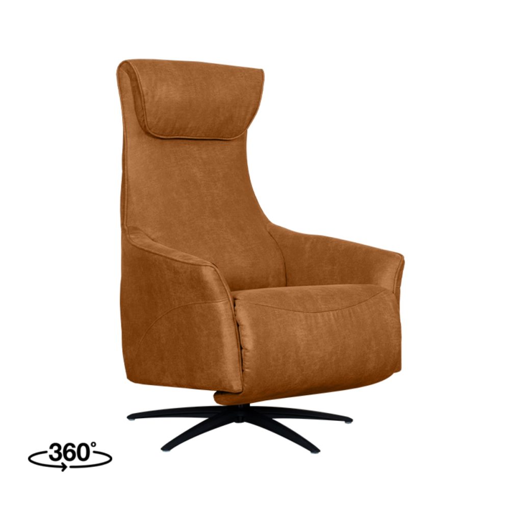 Fauteuil Lund - Cognac - Micro Suede - One Size