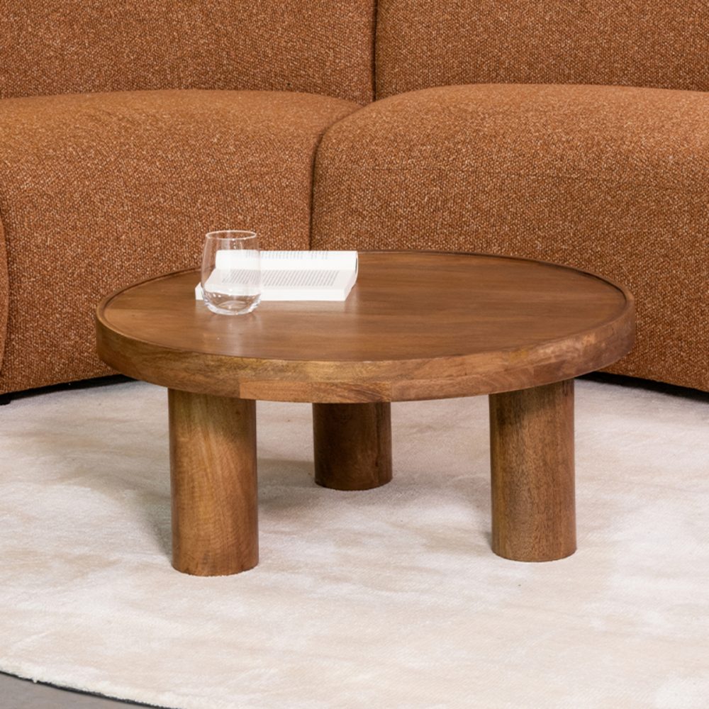 Salontafel Elly - Nature - Mangohout - 70 cm