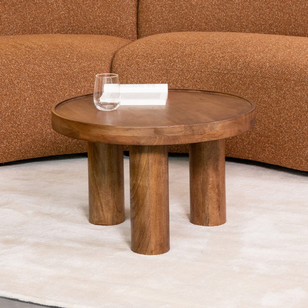 Salontafel Elly - Nature - Mangohout - 60 cm