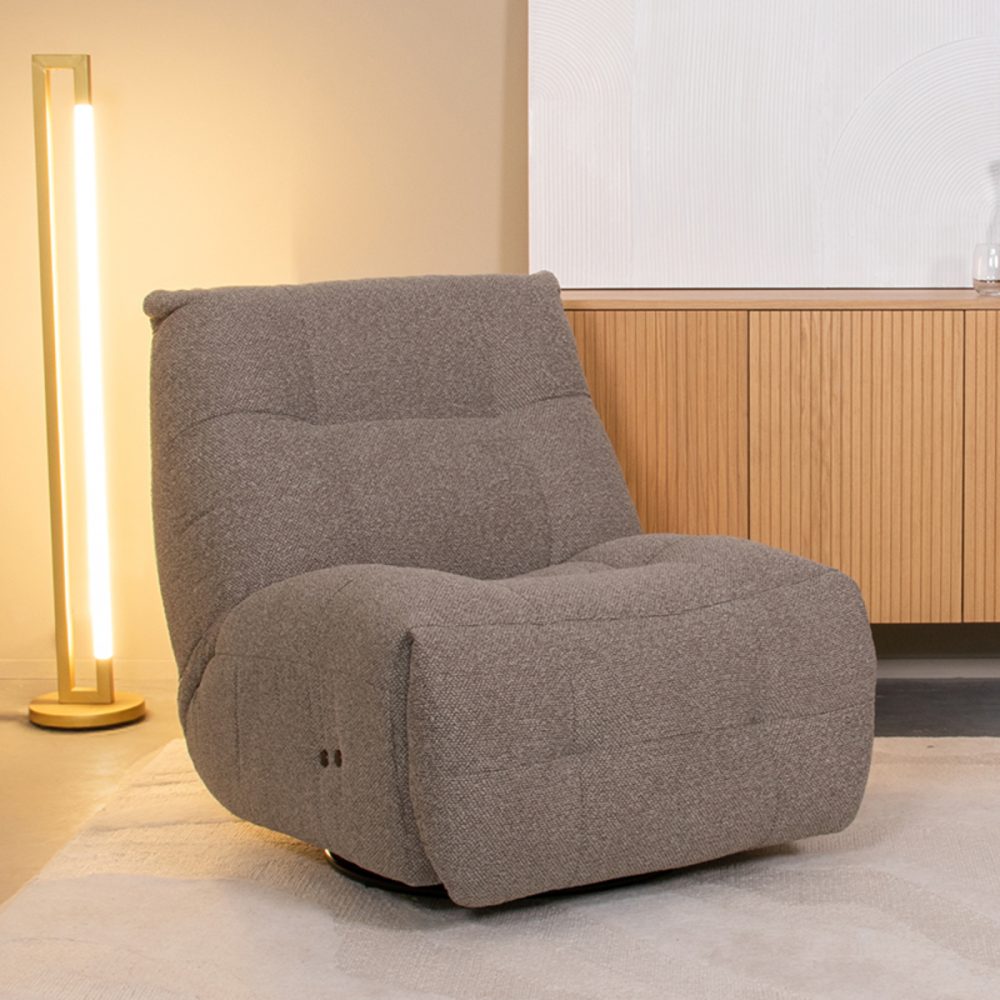 Fauteuil Relax & Recharge - Truffel grijs - Boucle - One Size