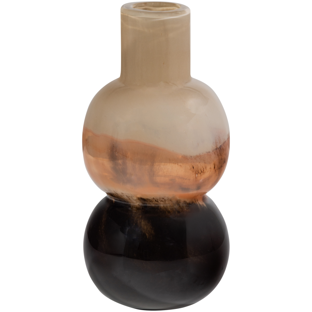 MARJON HANDGEVORMDE VAAS GLAS BRUIN