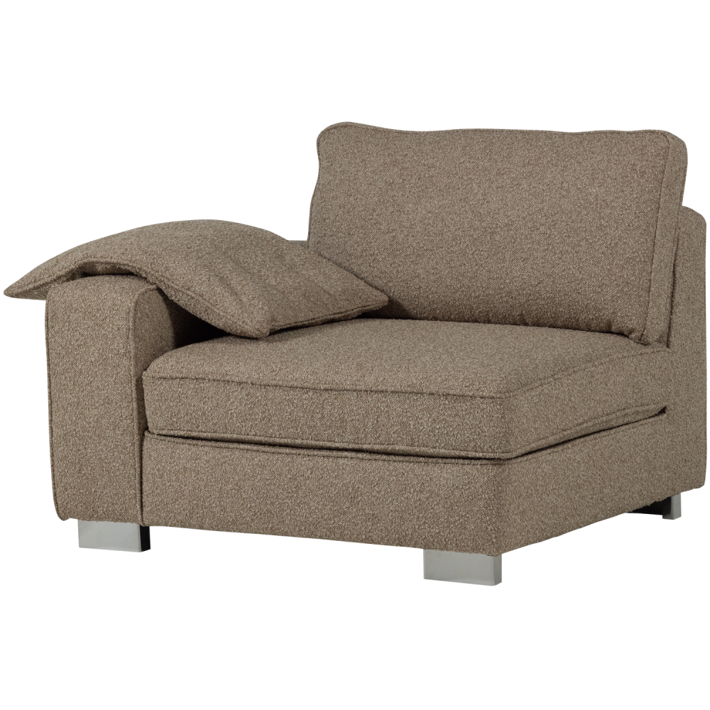 LAZY 1-ZITS ELEMENT MET ARM LINKS BOUCLE ZAND