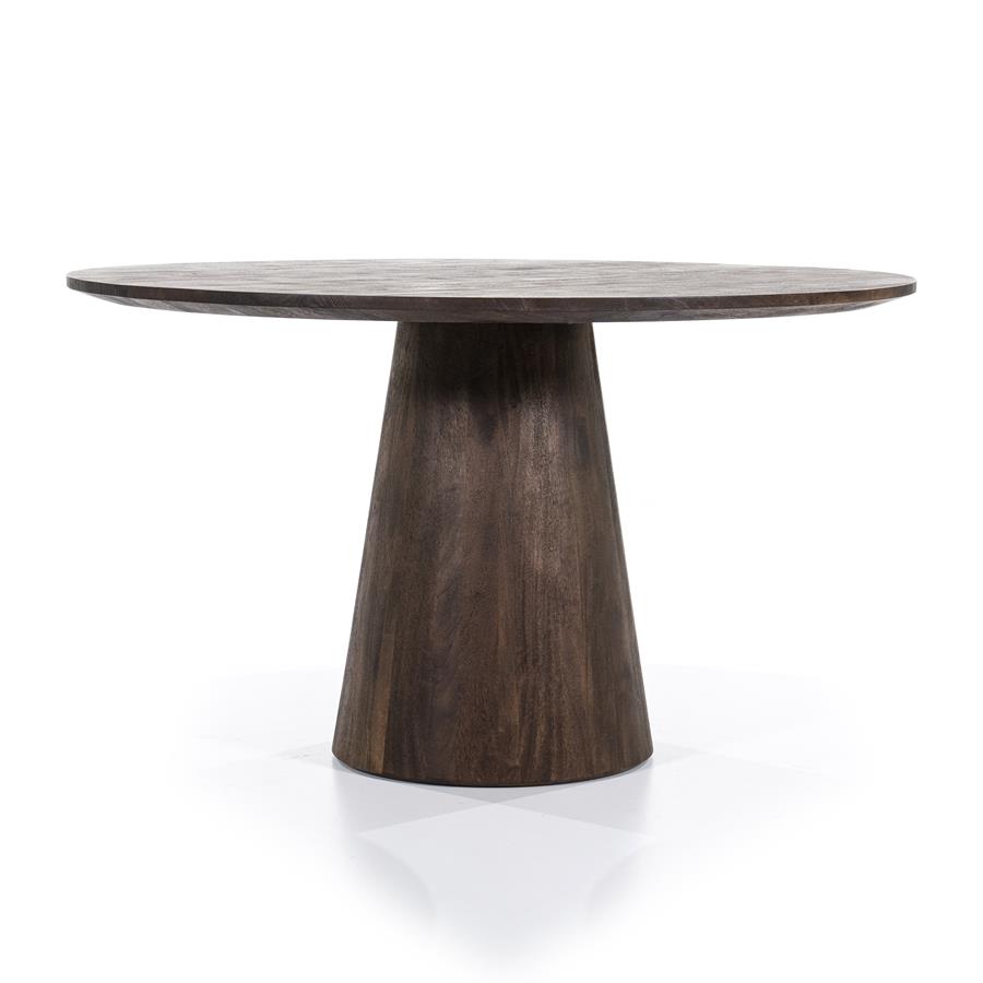 Eettafel Aron rond  130 - bruin