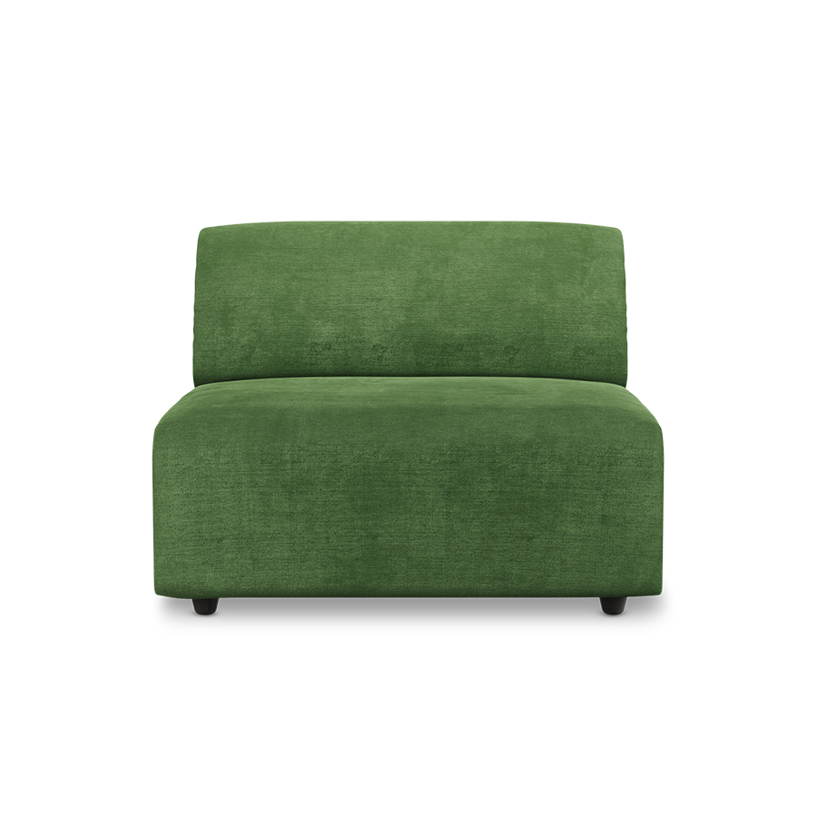 Jax couch: element middle, royal velvet, green