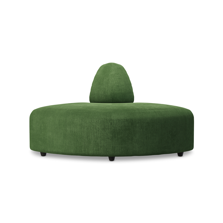 Jax couch: element angle, royal velvet, green