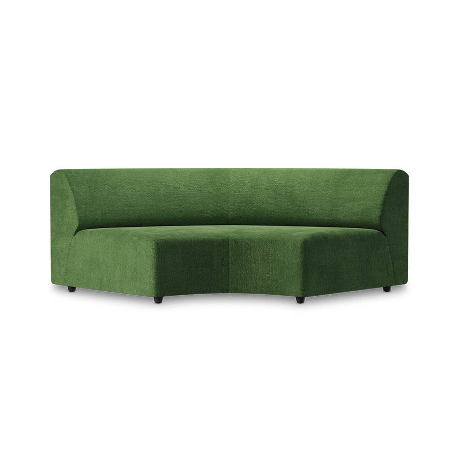 Jax couch: element round, royal velvet, green