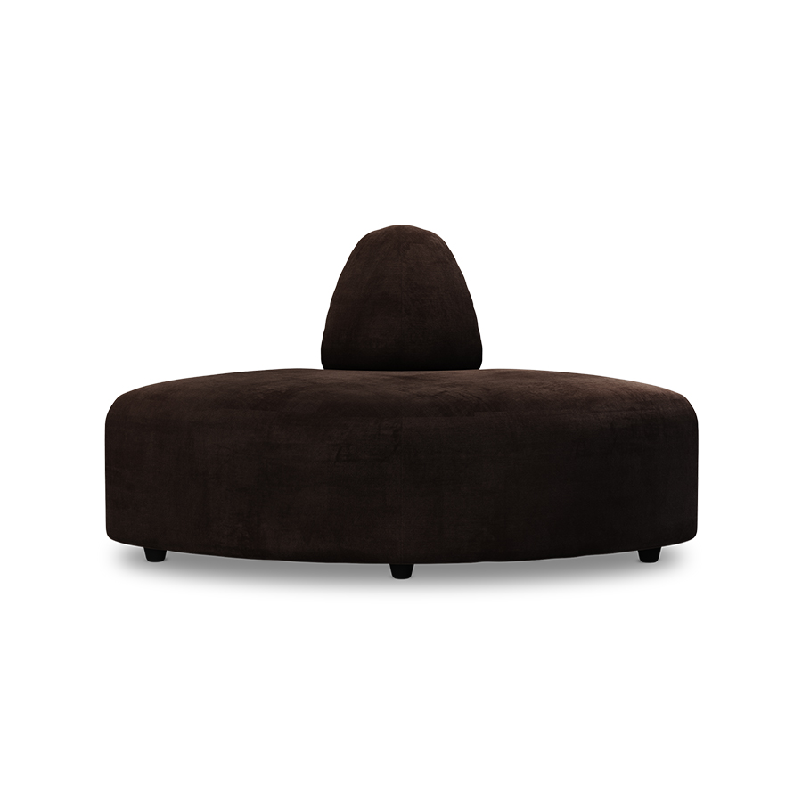 Jax couch: element angle, royal velvet, espresso