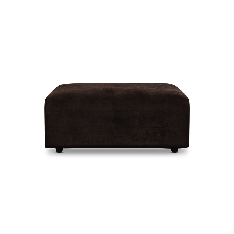 Jax couch: element hocker, royal velvet, espresso