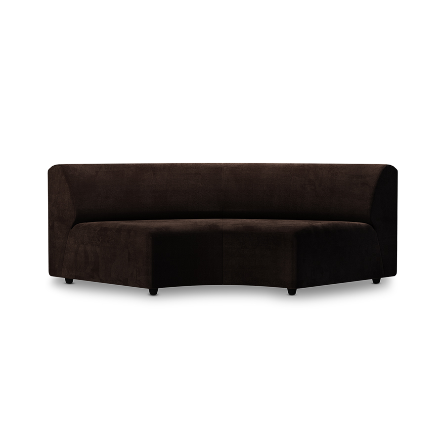 Jax couch: element round, royal velvet, espresso