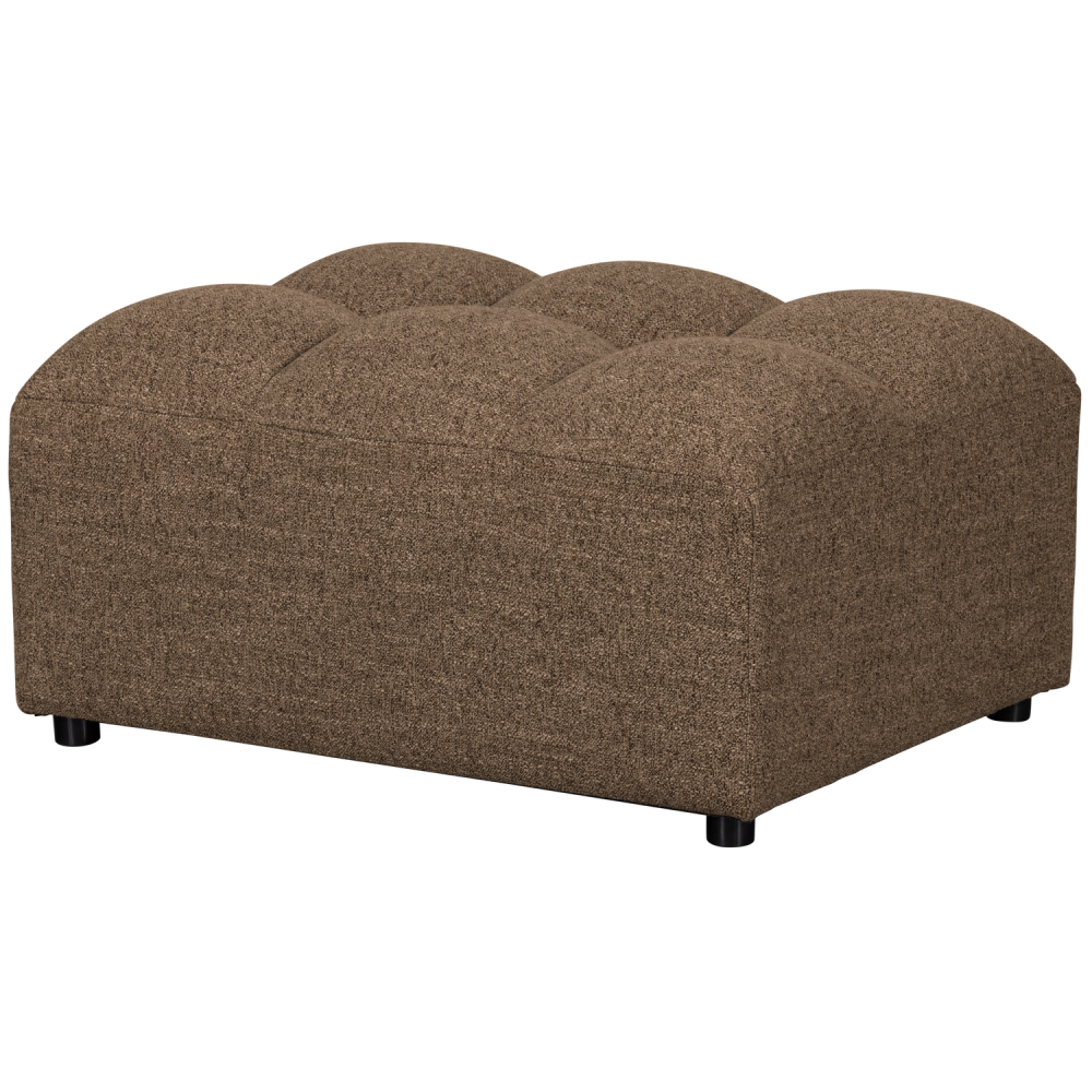ALLURE HOCKER GEWEVEN STOF DONKERBRUIN MELANGE