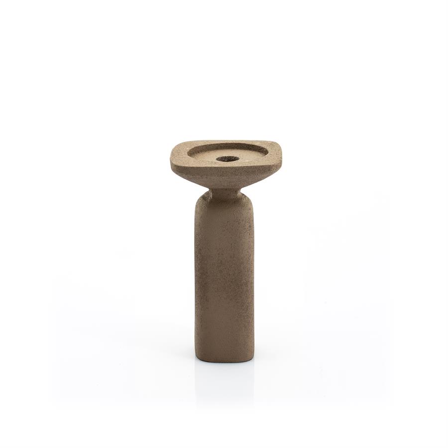 Candle holder Squand medium - brown