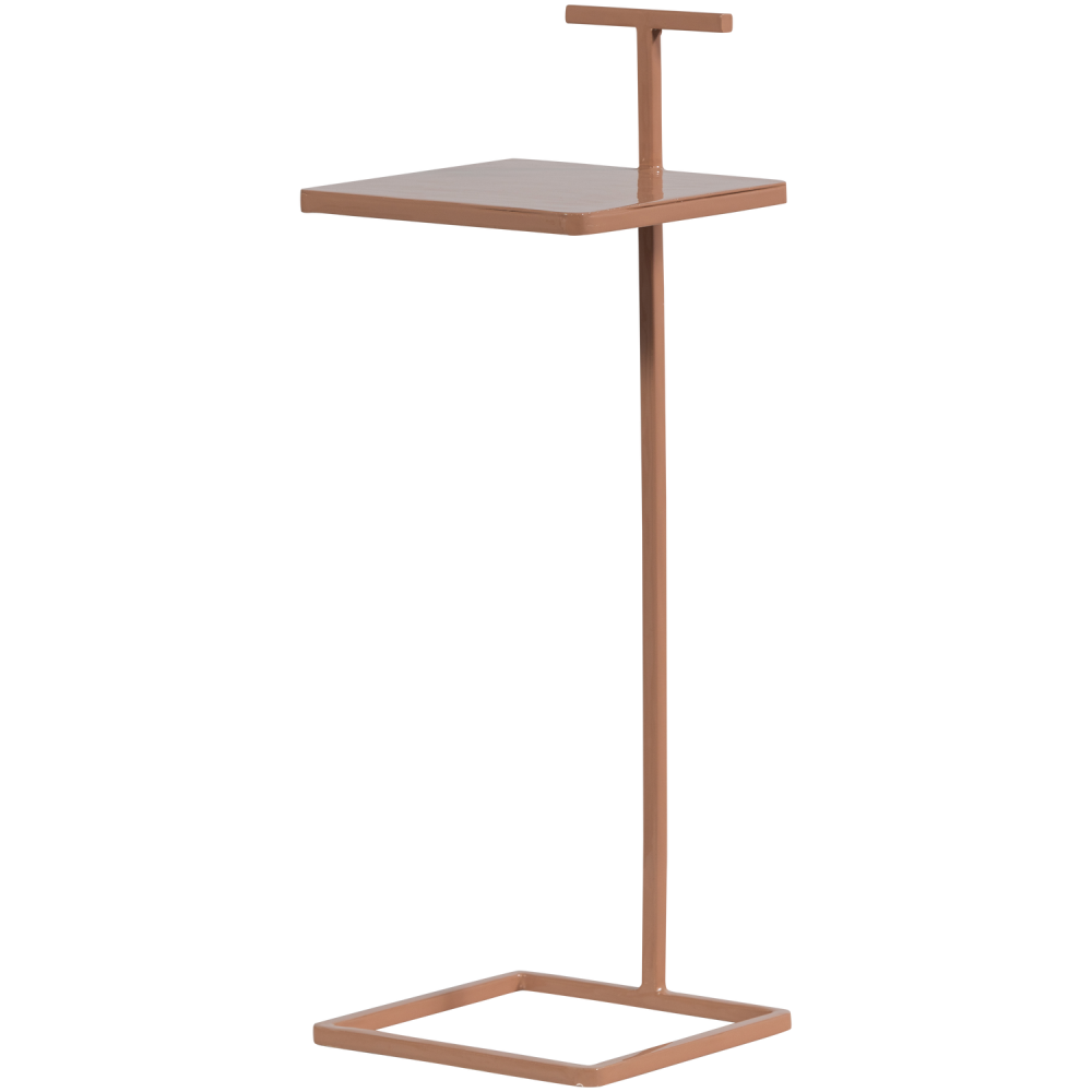 TOSTE BIJZETTAFEL METAAL OUD ROZE