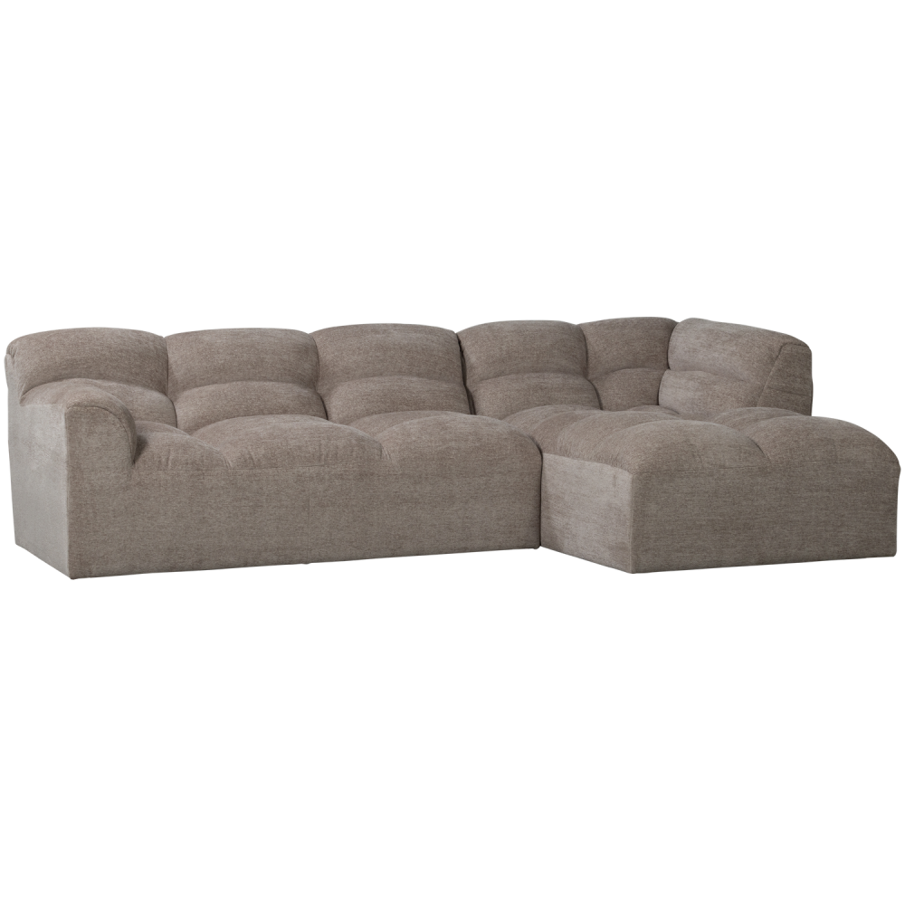 TIBAS CHAISE LONGUE RECHTS GEWEVEN STOF ZAND