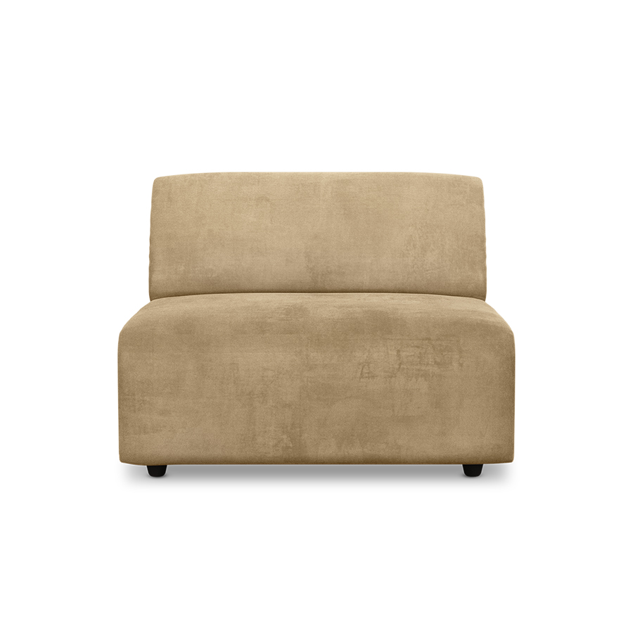Jax couch: element middle, royal velvet, cream