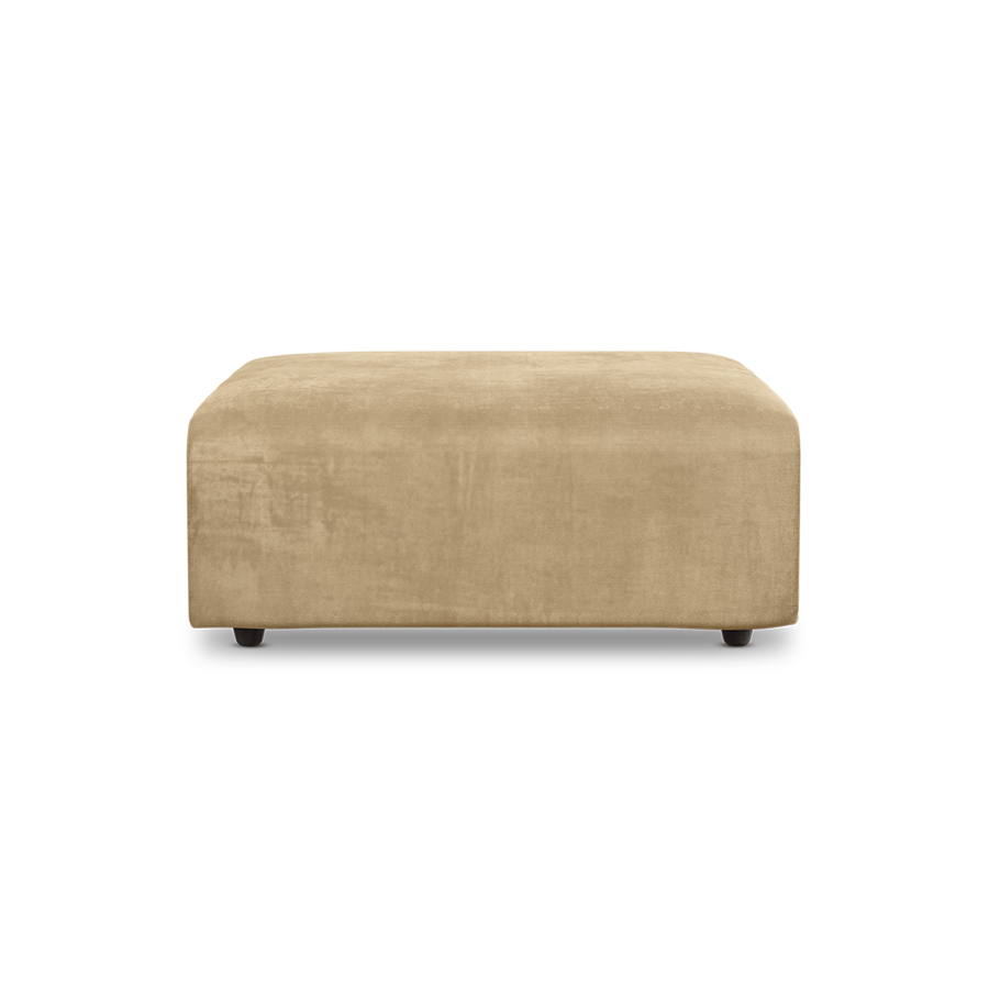 Jax couch: element hocker, royal velvet, cream