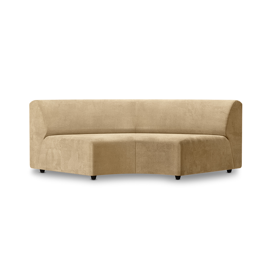 Jax couch: element round, royal velvet, cream