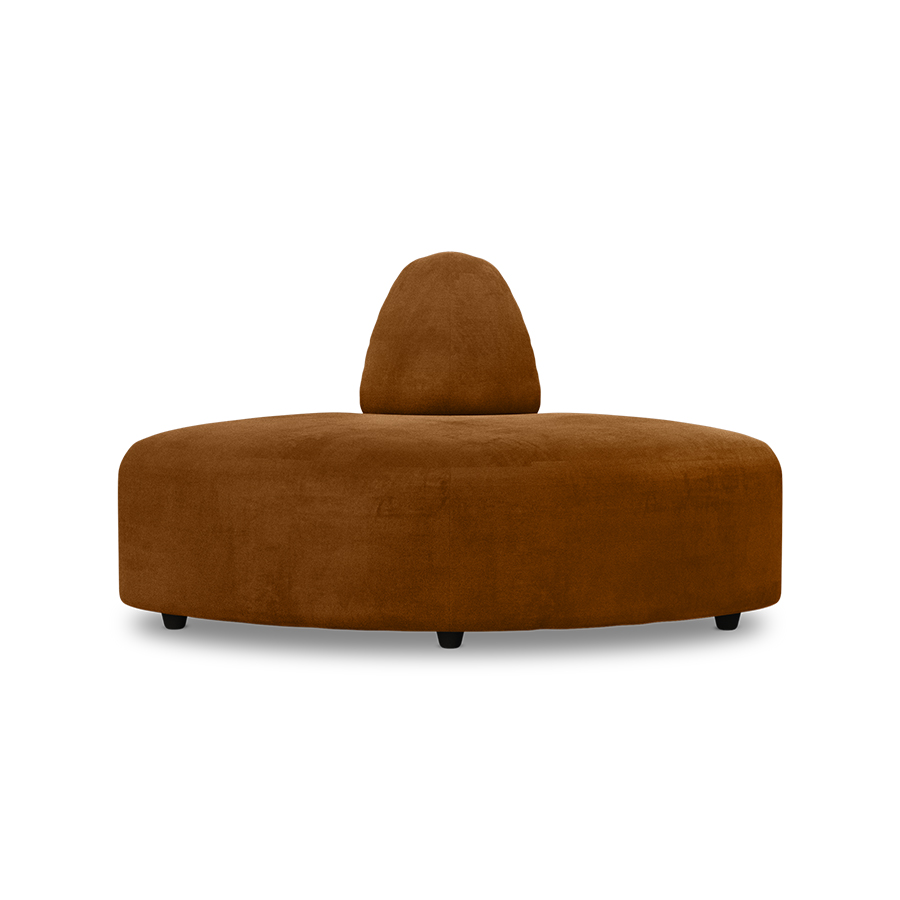 Jax couch: element angle, royal velvet, caramel