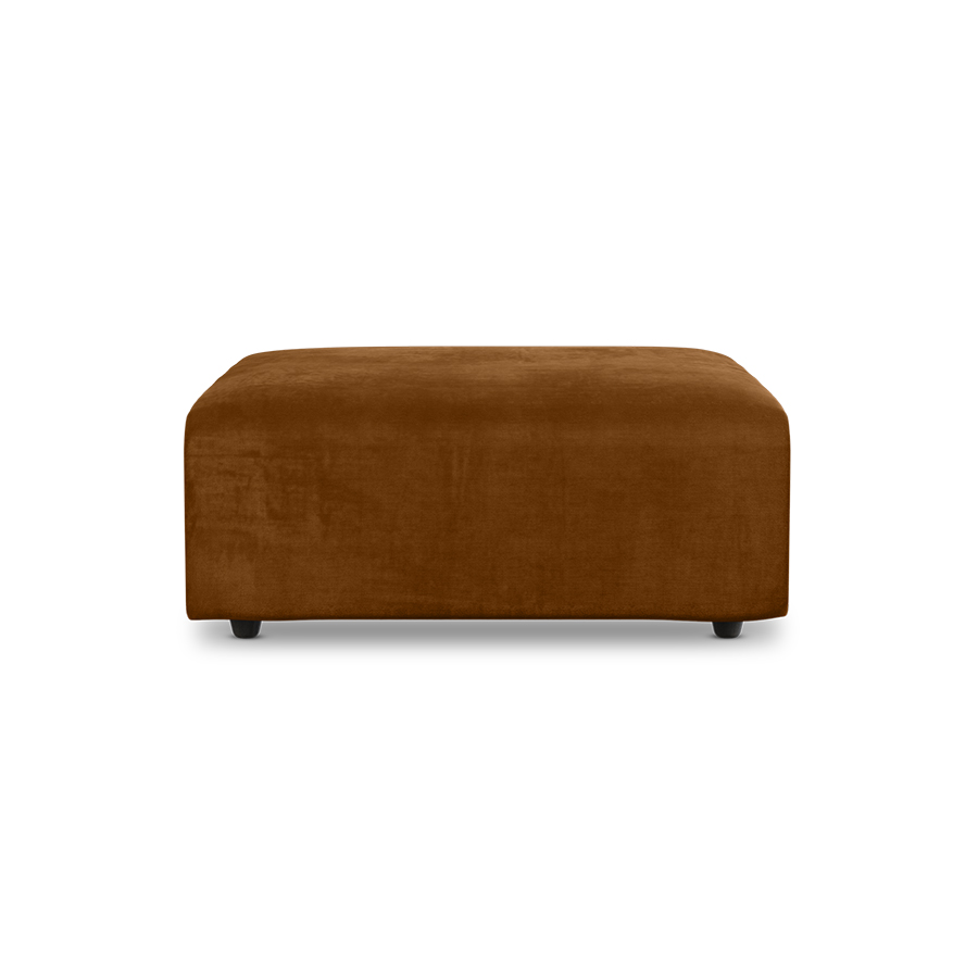 Jax couch: element hocker, royal velvet, caramel