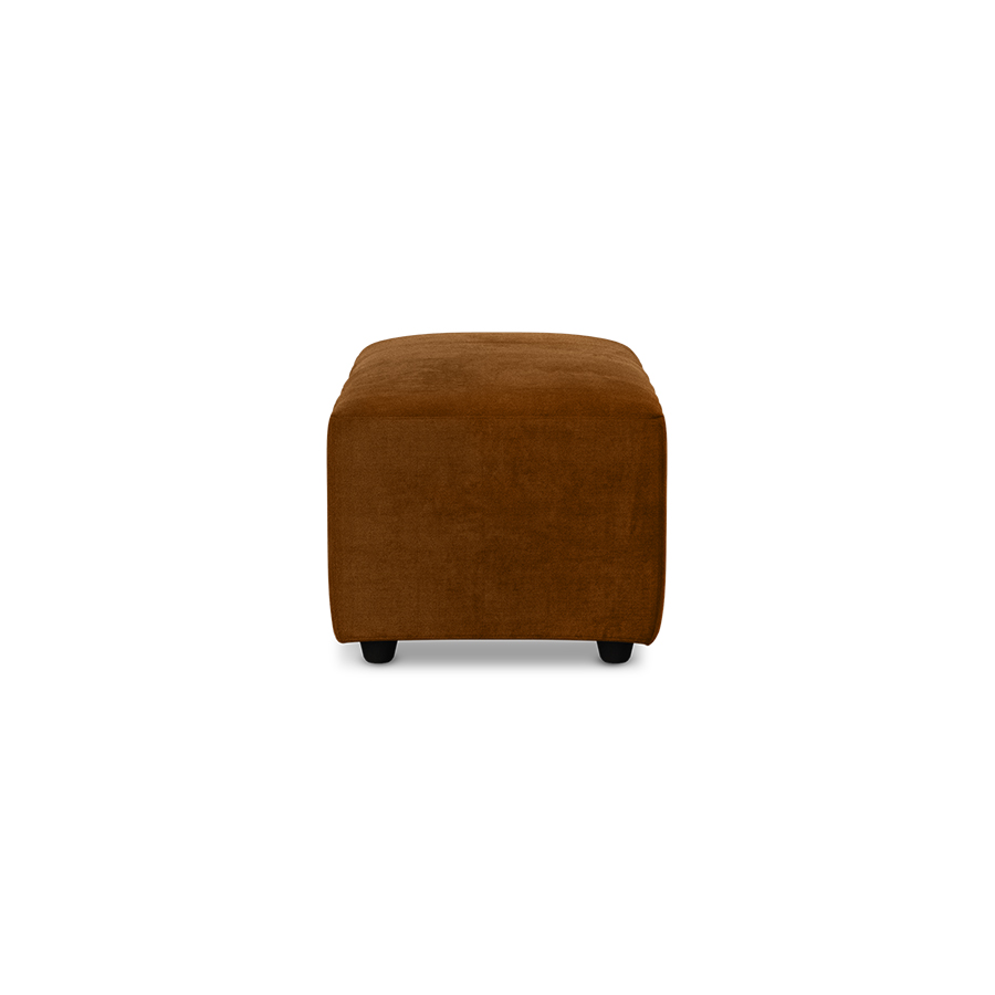 Jax couch: element hocker small, royal velvet, caramel
