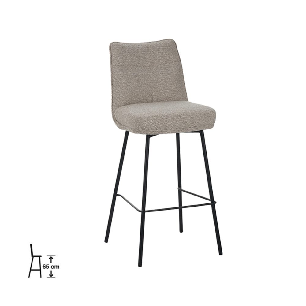 Barkruk Lennon - Naturel - Boucle - Zithoogte 78