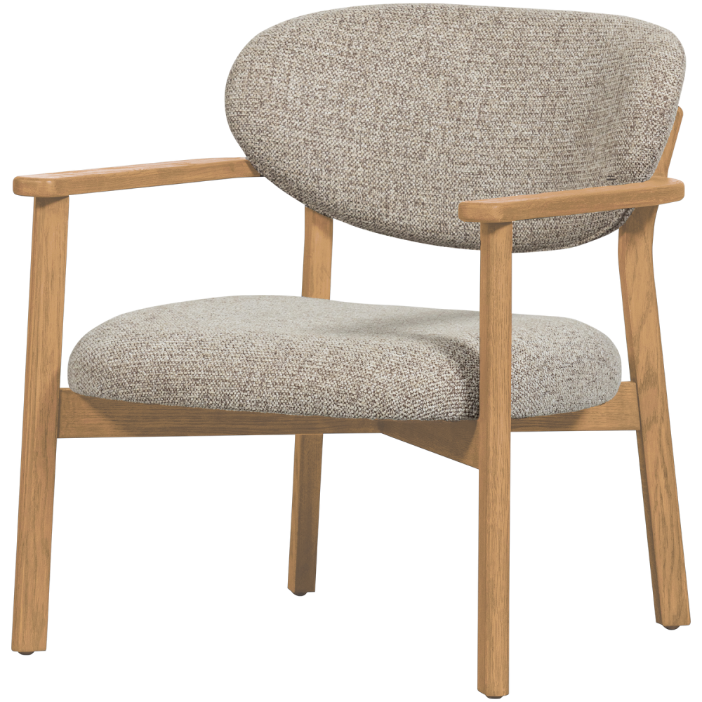 UDAR FAUTEUIL NATUREL MET HOUTEN FRAME NATUREL