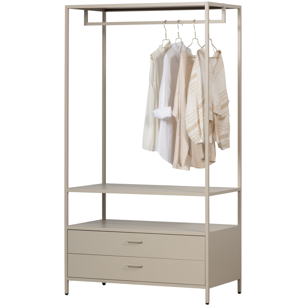 FERRIS OPEN KLEDINGKAST 100 CM METAAL ZAND