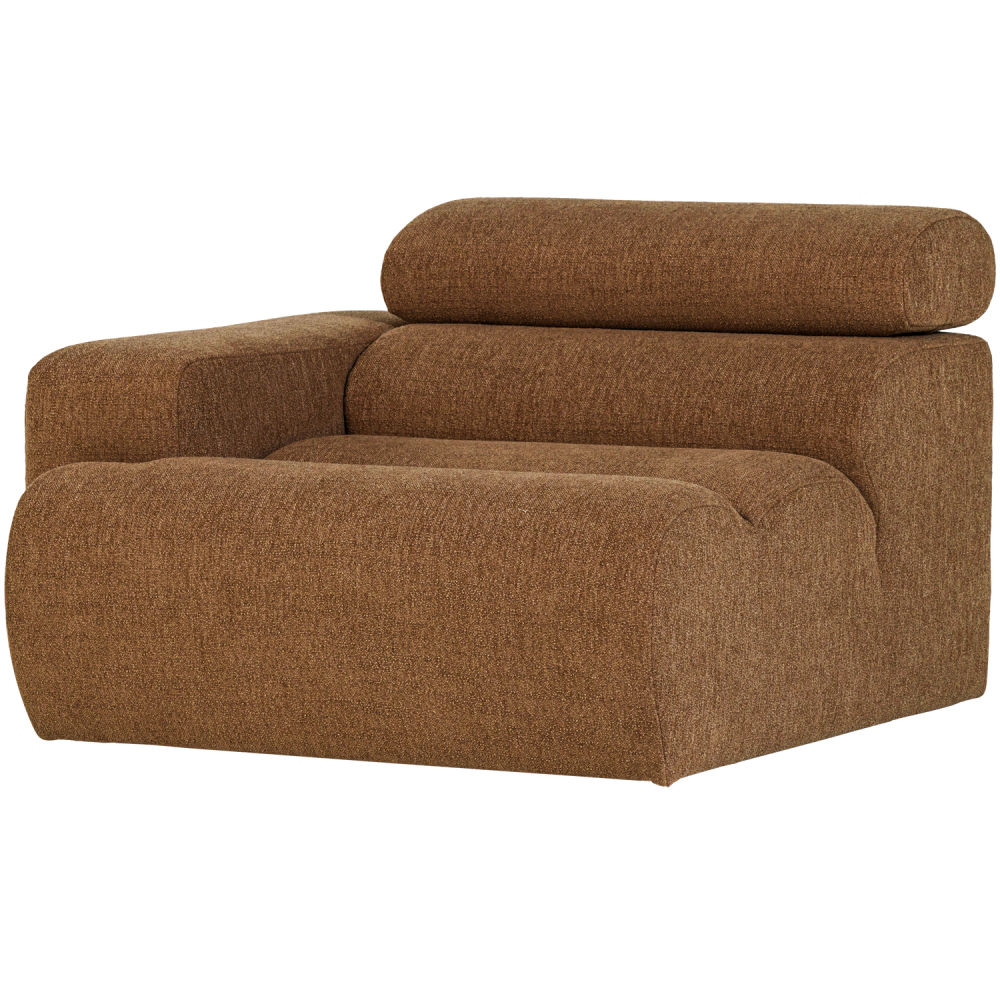 NOVI 1-ZITS ELEMENT ARM LINKS BOUCLE KARAMELBRUIN
