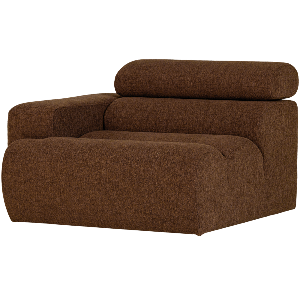 NOVI 1-ZITS ELEMENT ARM LINKS BOUCLE MOKKABRUIN