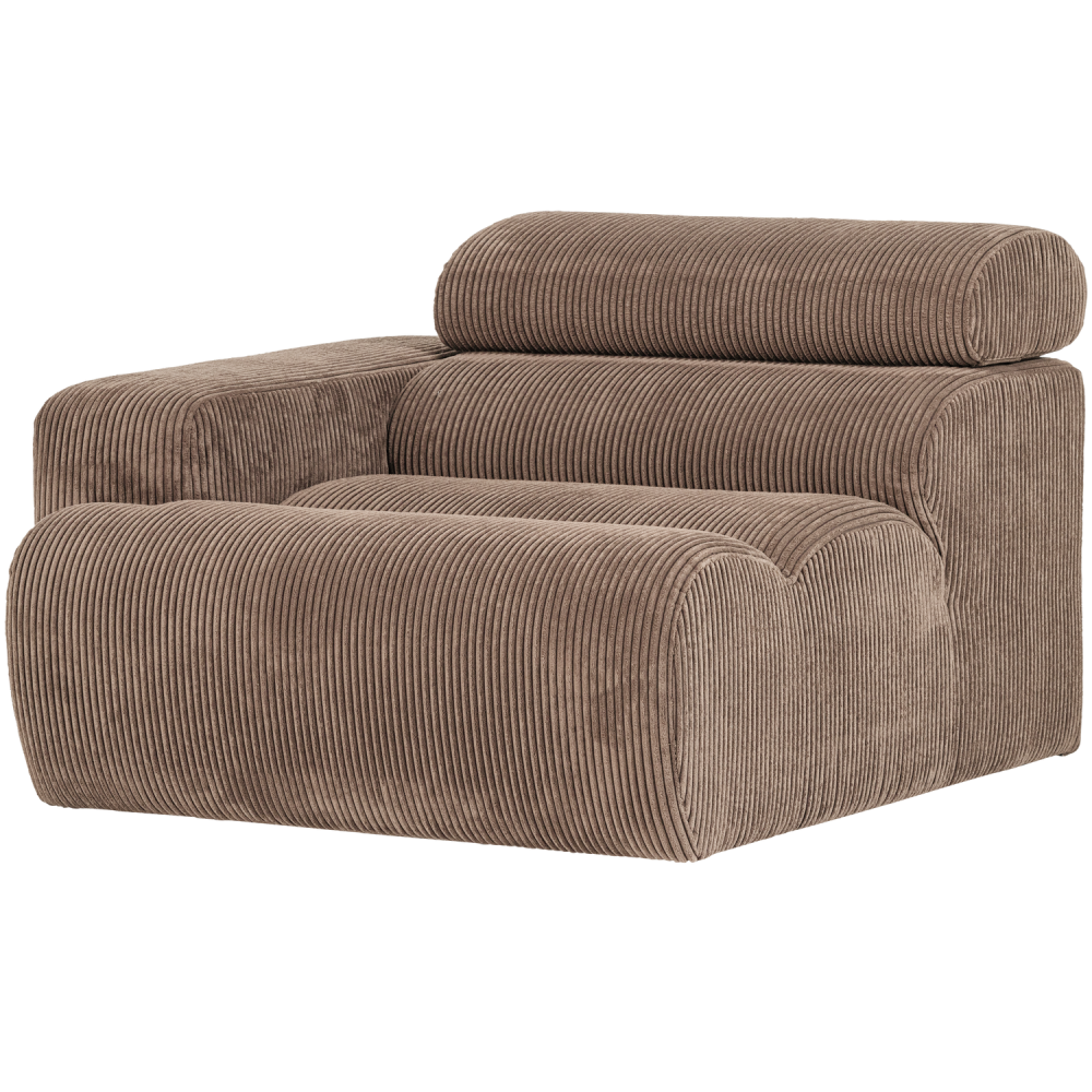 NOVI 1-ZITS ELEMENT ARM LINKS RIBSTOF TAUPE
