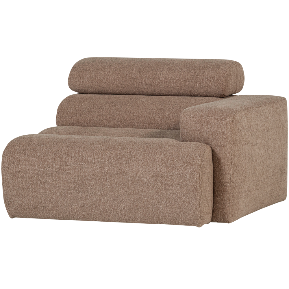 NOVI 1-ZITS ELEMENT ARM RECHTS BOUCLE TAUPE