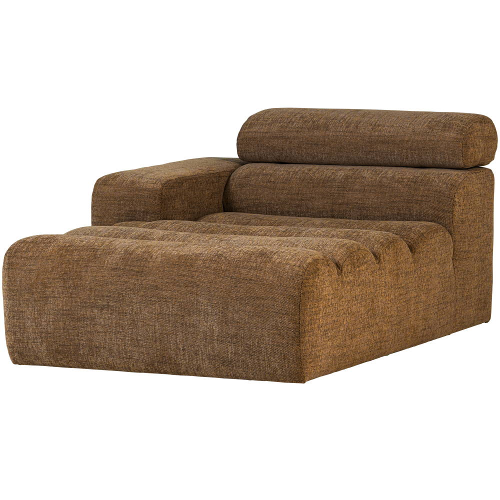 NOVI CHAISE LONGUE ELEMENT ARM LINKS KARAMELBRUIN MELANGE
