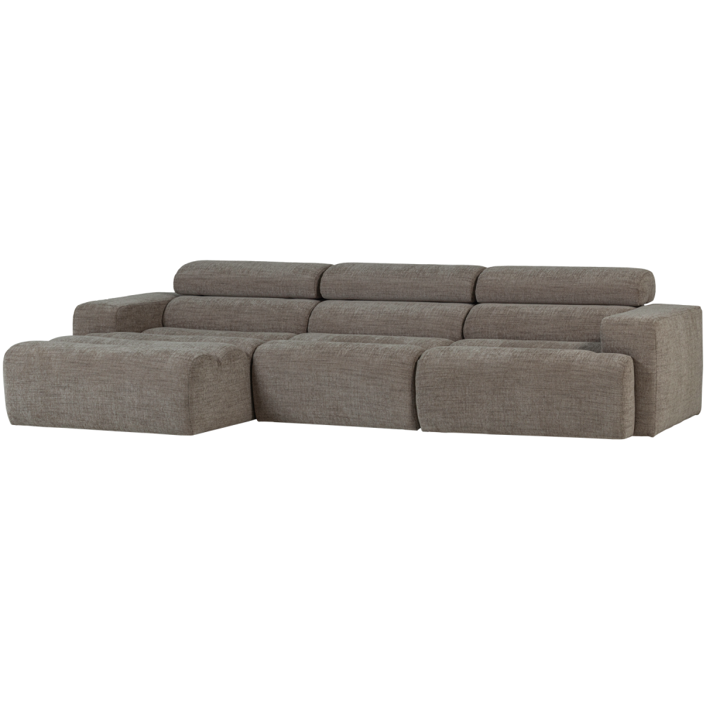 NOVI CHAISE LONGUE BANK LINKS GRIJS MELANGE