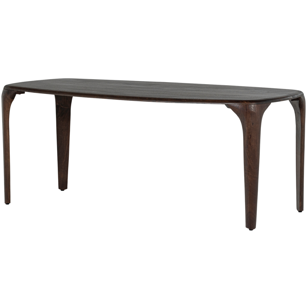 FIORE EETTAFEL MANGOHOUT DONKERBRUIN 190x95 CM