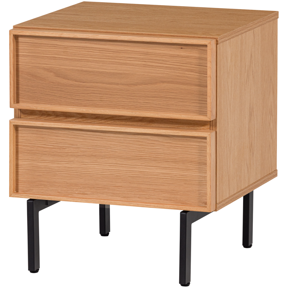 TOURS LADEKAST/NACHTKASTJE 2 LADES MELAMINE/MDF NATUREL