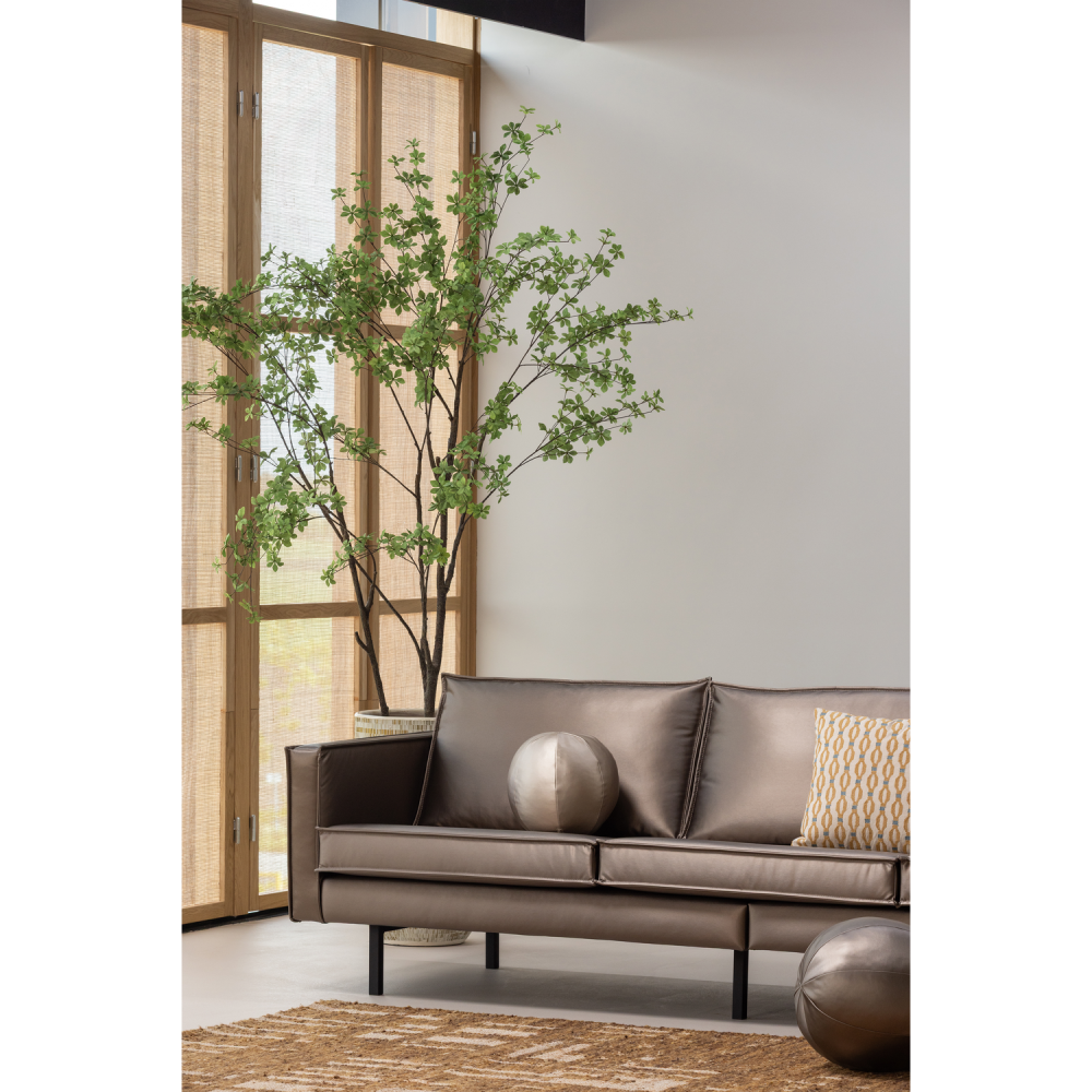 RODEO 3-ZITS BANK METALLIC KOPER BRUIN